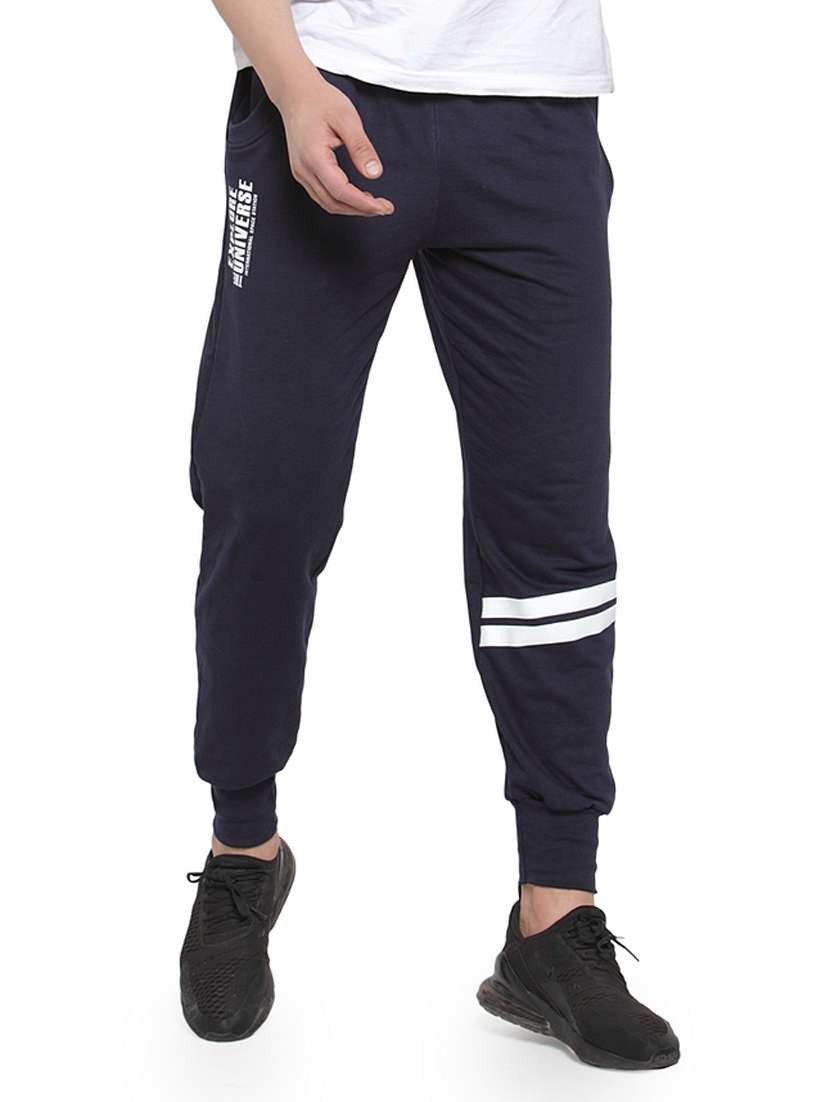 navy blue cotton joggers
