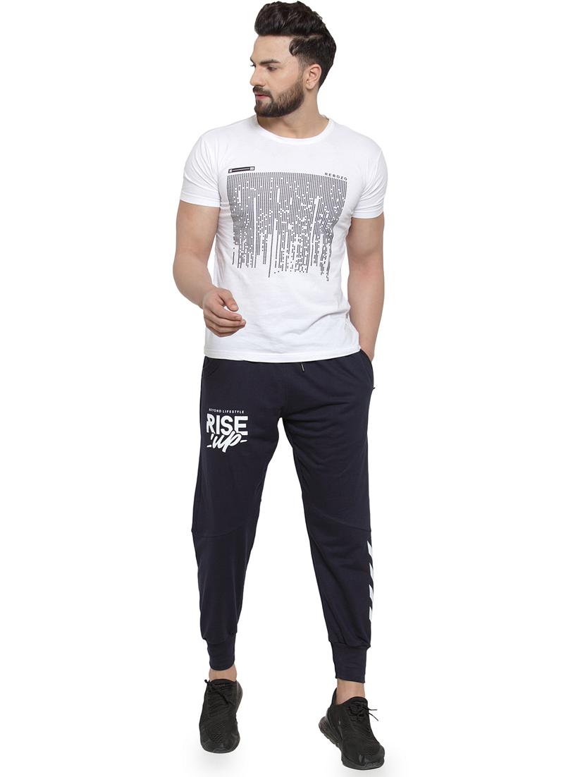 navy blue cotton joggers - 19495049 - Standard Image - 2