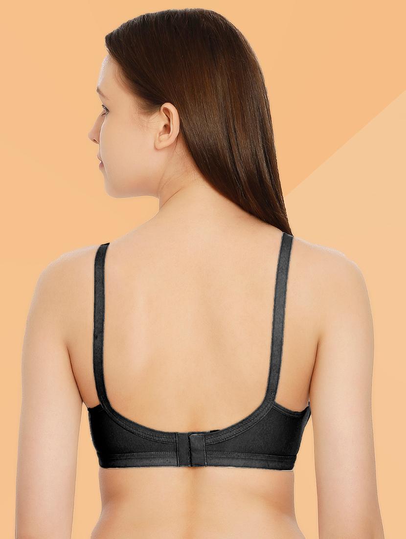 black cotton blend tshirt bra - 19495075 - Standard Image - 2