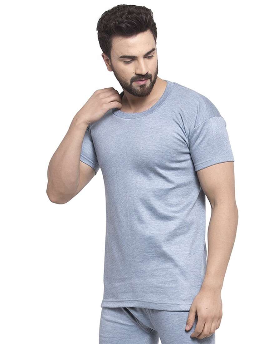 solids cotton blend regular t-shirt