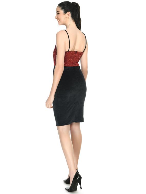 women's sheath color block dress - 19495182 - Standard Image - 2