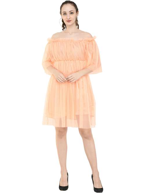 women's fit & flare solid dress - 19495198 -  Standard Image - 0