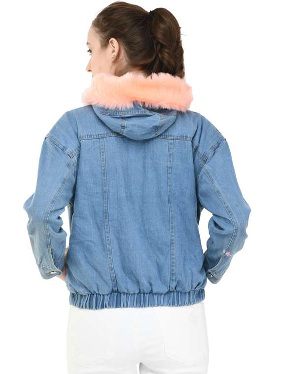 women hooded regular jacket - 19495220 - Standard Image - 2