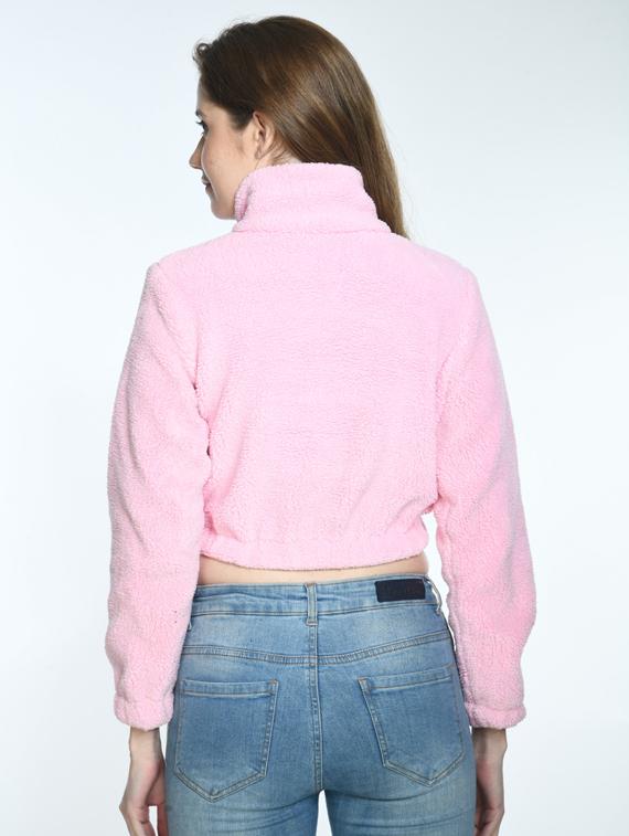 women high neck crop pullover - 19495223 - Standard Image - 2