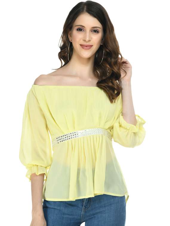 women's a line off shoulder top