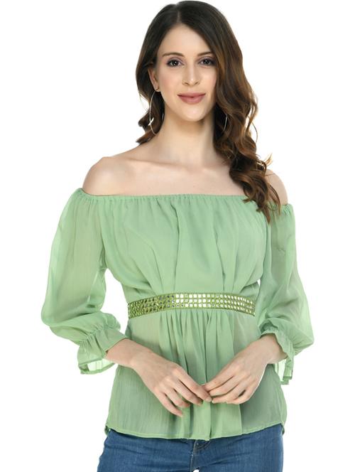 women's peplum off shoulder top - 19495255 -  Standard Image - 0