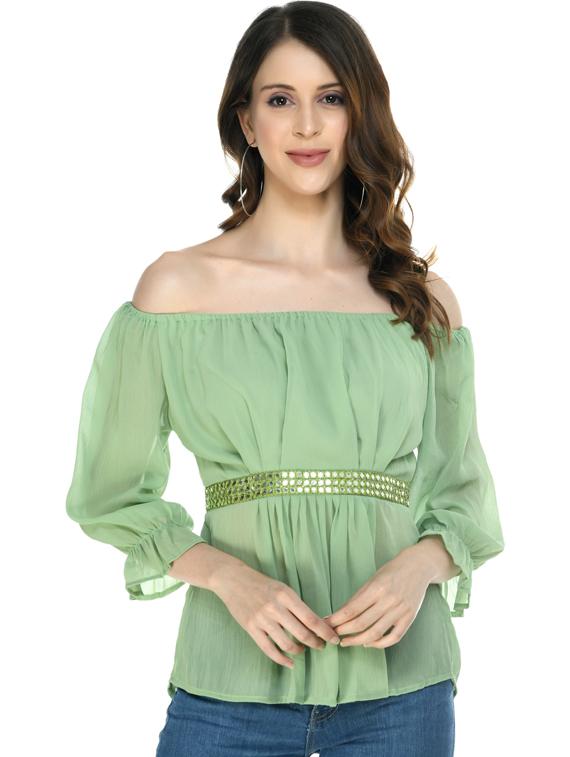 women's peplum off shoulder top - 19495255 -  Zoom Image - 0