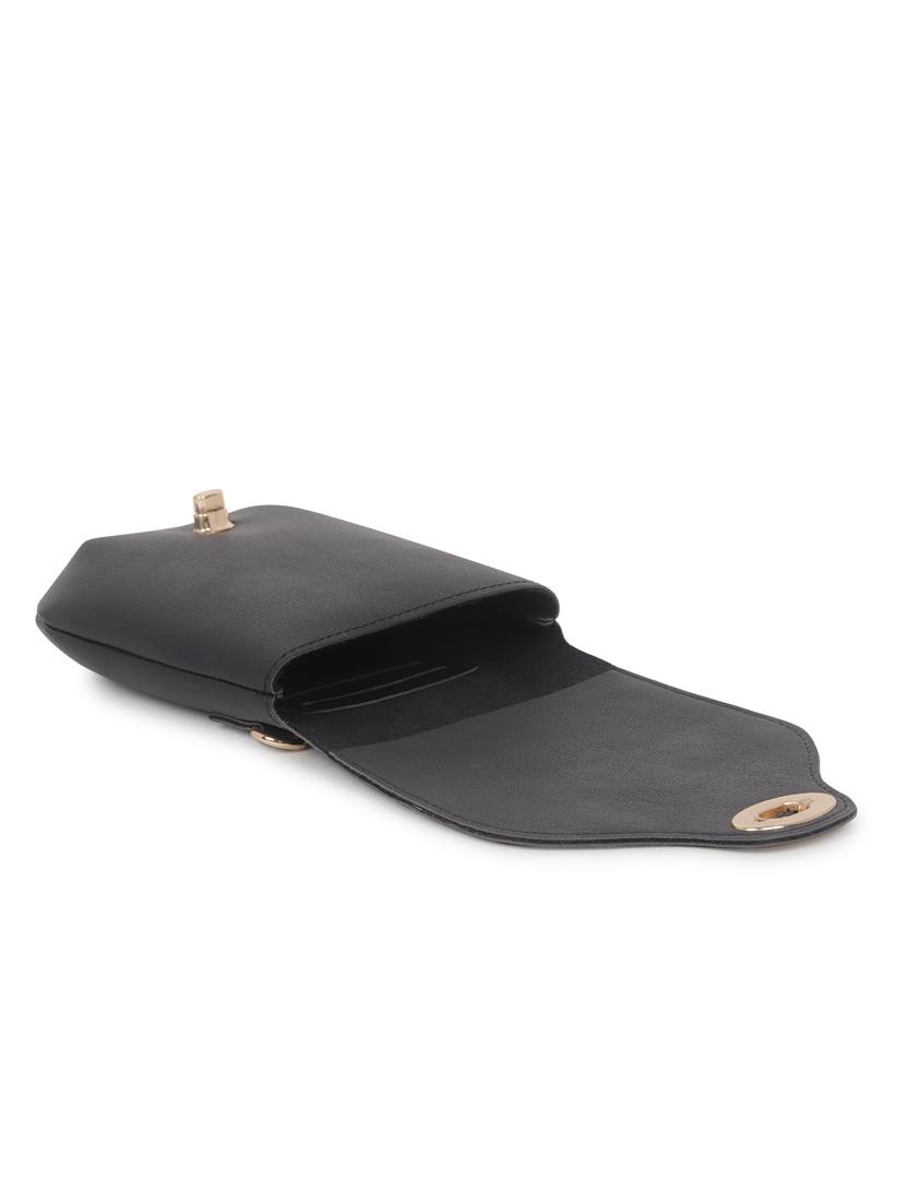 black leatherette (pu) sling bag - 19495485 - Standard Image - 2