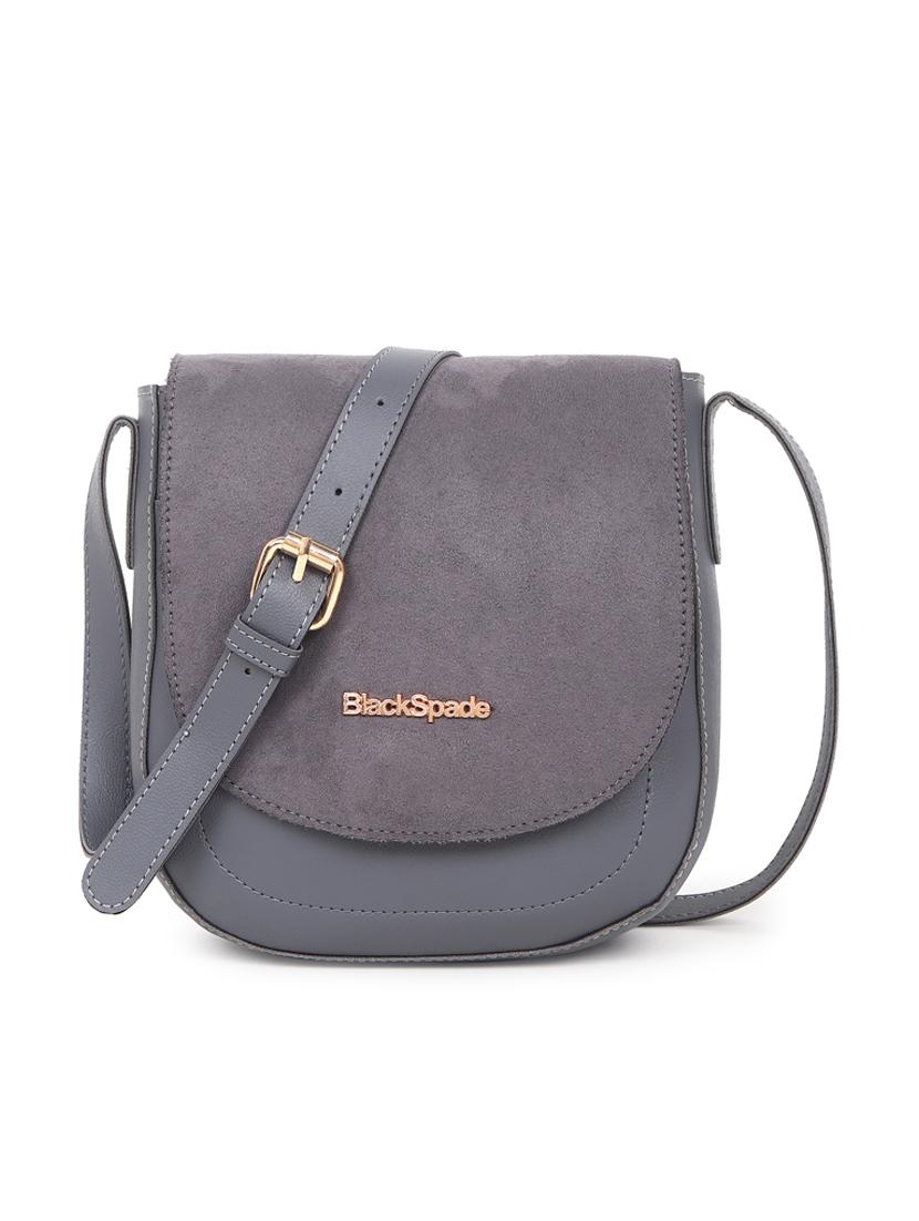 grey leatherette (pu) sling bag - 19495502 -  Zoom Image - 0