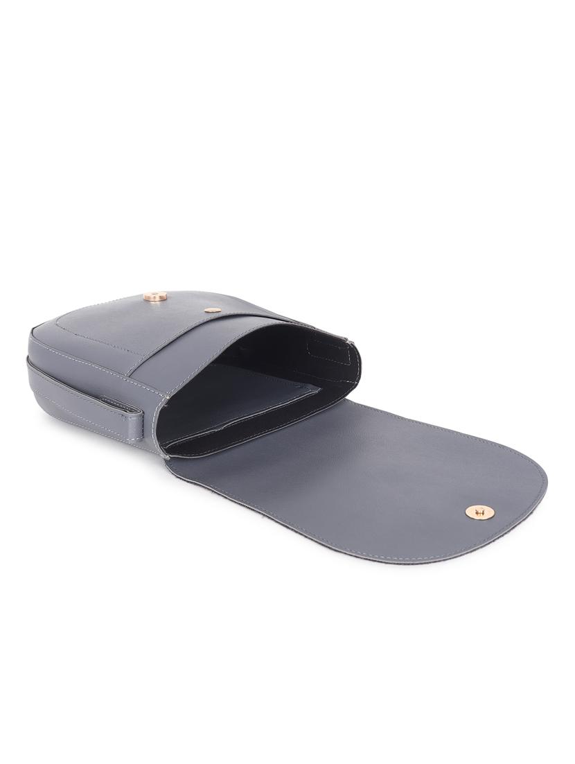 grey leatherette (pu) sling bag - 19495502 - Standard Image - 2