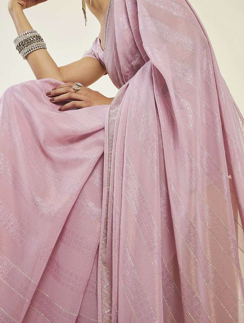 women's self design lavender colored saree - 19496507 -  Standard Image - 2