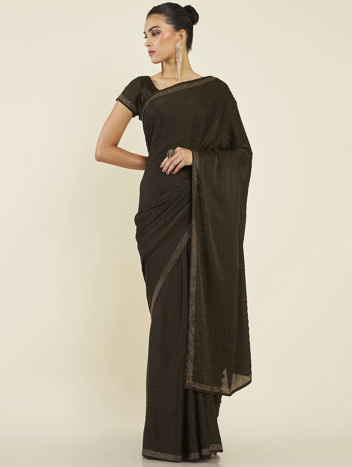 women's embellished saree