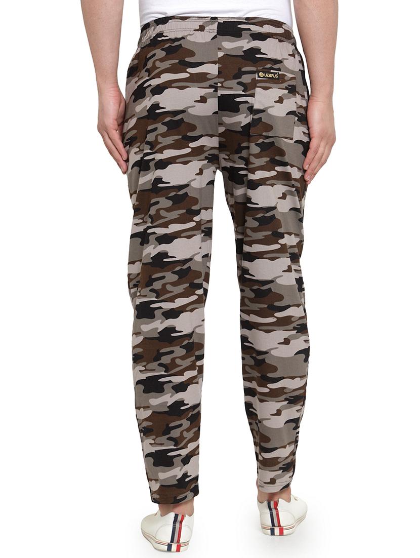 mid rise printed full length track pant - 19497453 - Standard Image - 2