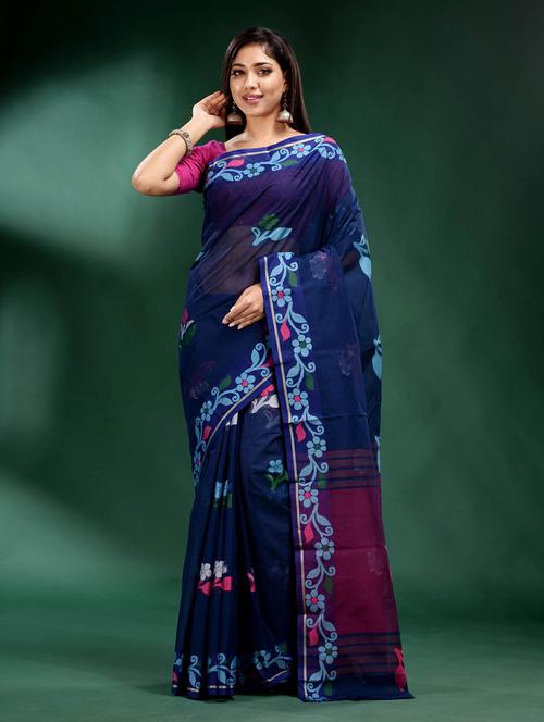 self design woven saree with blouse - 19497762 -  Standard Image - 0