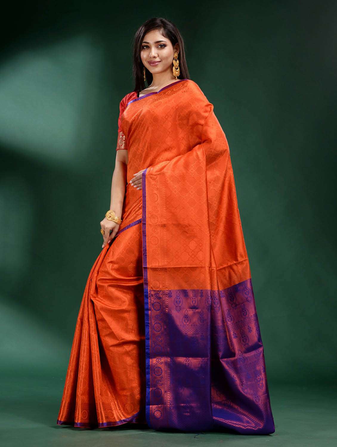 self design woven saree with blouse - 19497812 -  Standard Image - 2