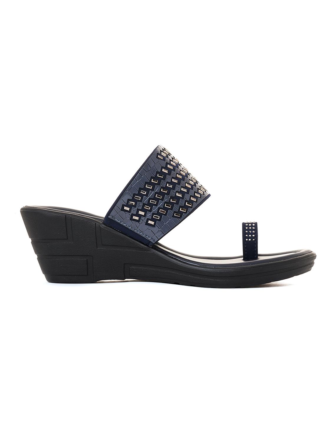 navy blue slip on sandal - 19500729 - Standard Image - 2