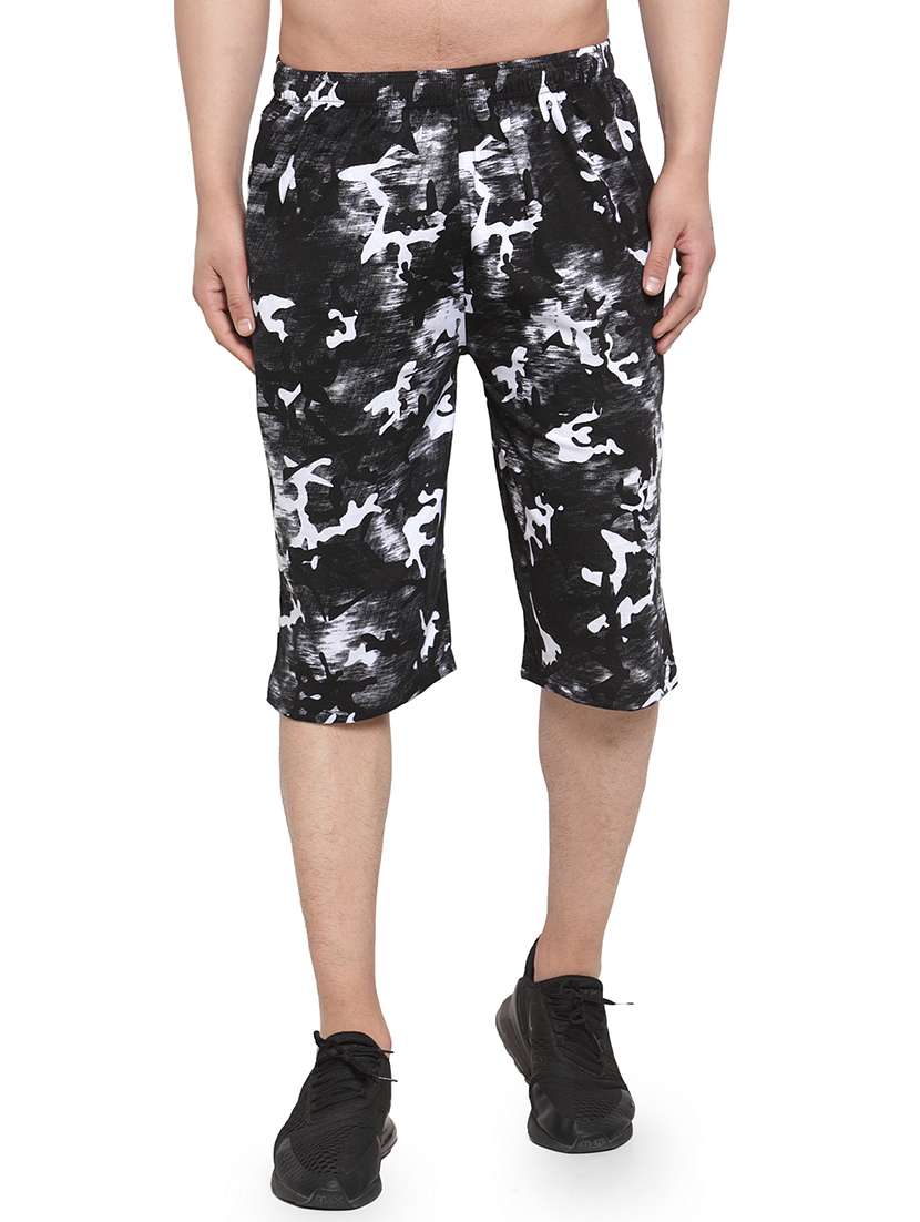 black cotton blend three fourth