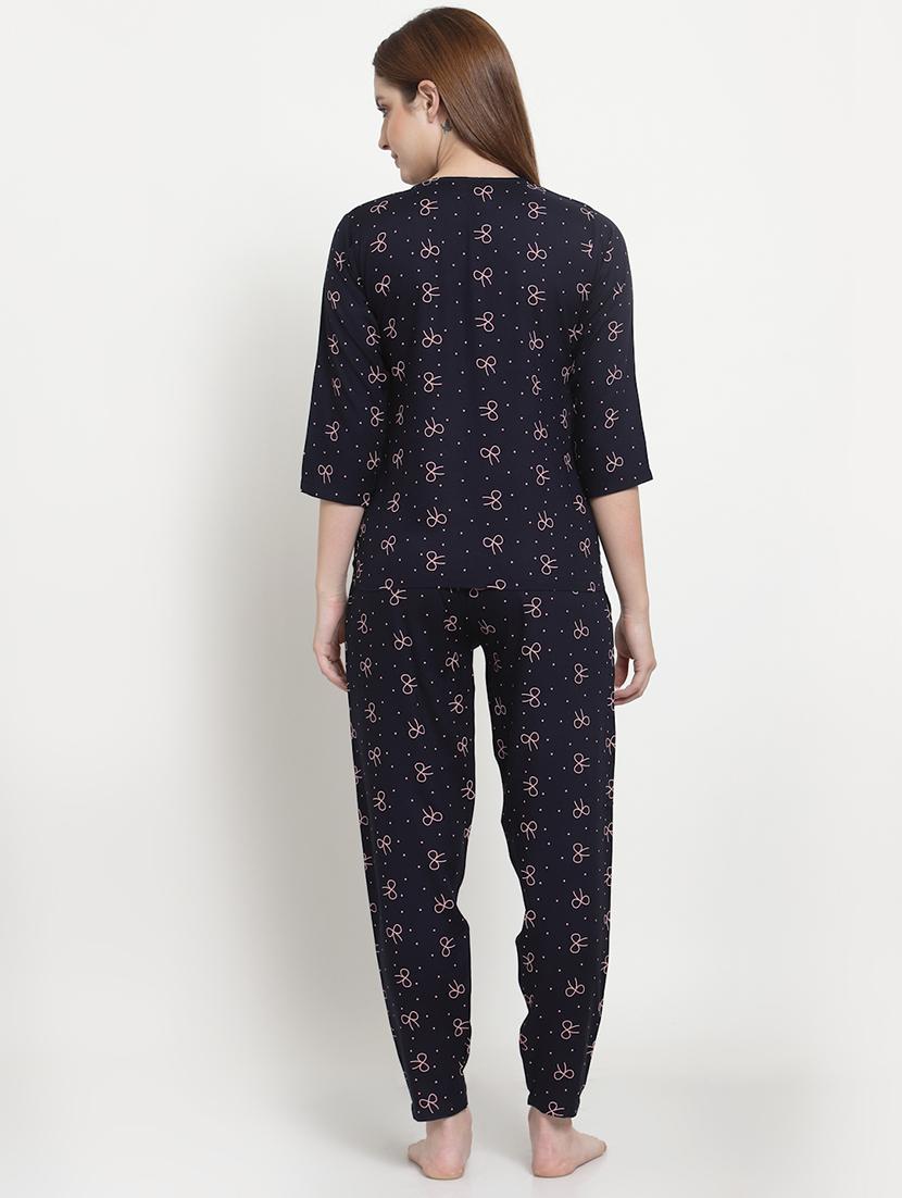printed pyjama nightwear set - 19503555 - Standard Image - 2