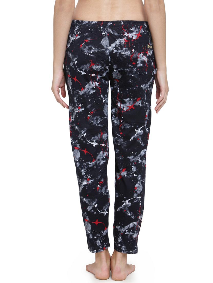 mid rise printed track pant - 19503837 - Standard Image - 2