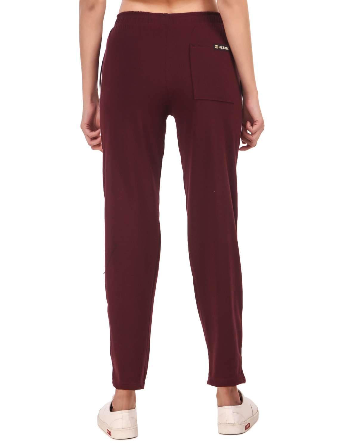 mid rise solid track pant - 19503881 - Standard Image - 2