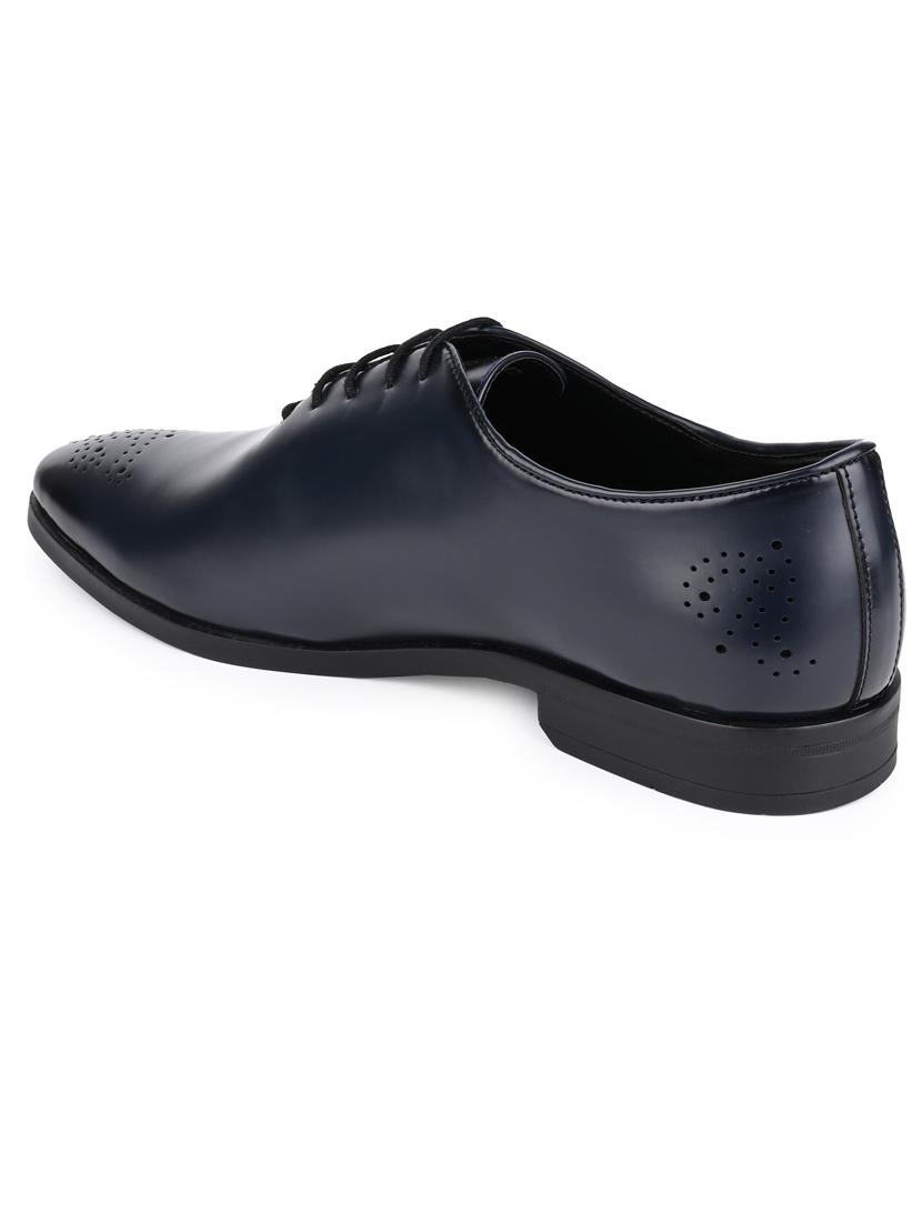 navy leatherette laceup oxfords - 19503986 - Standard Image - 2