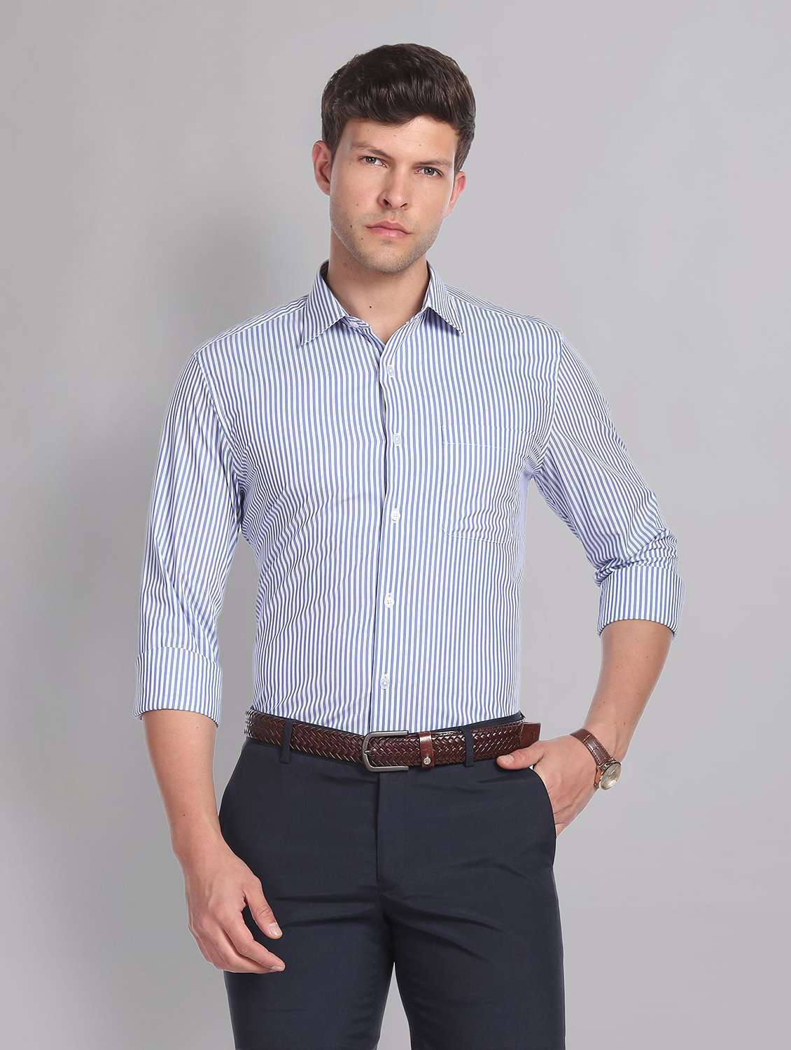 mens stripes formal shirt