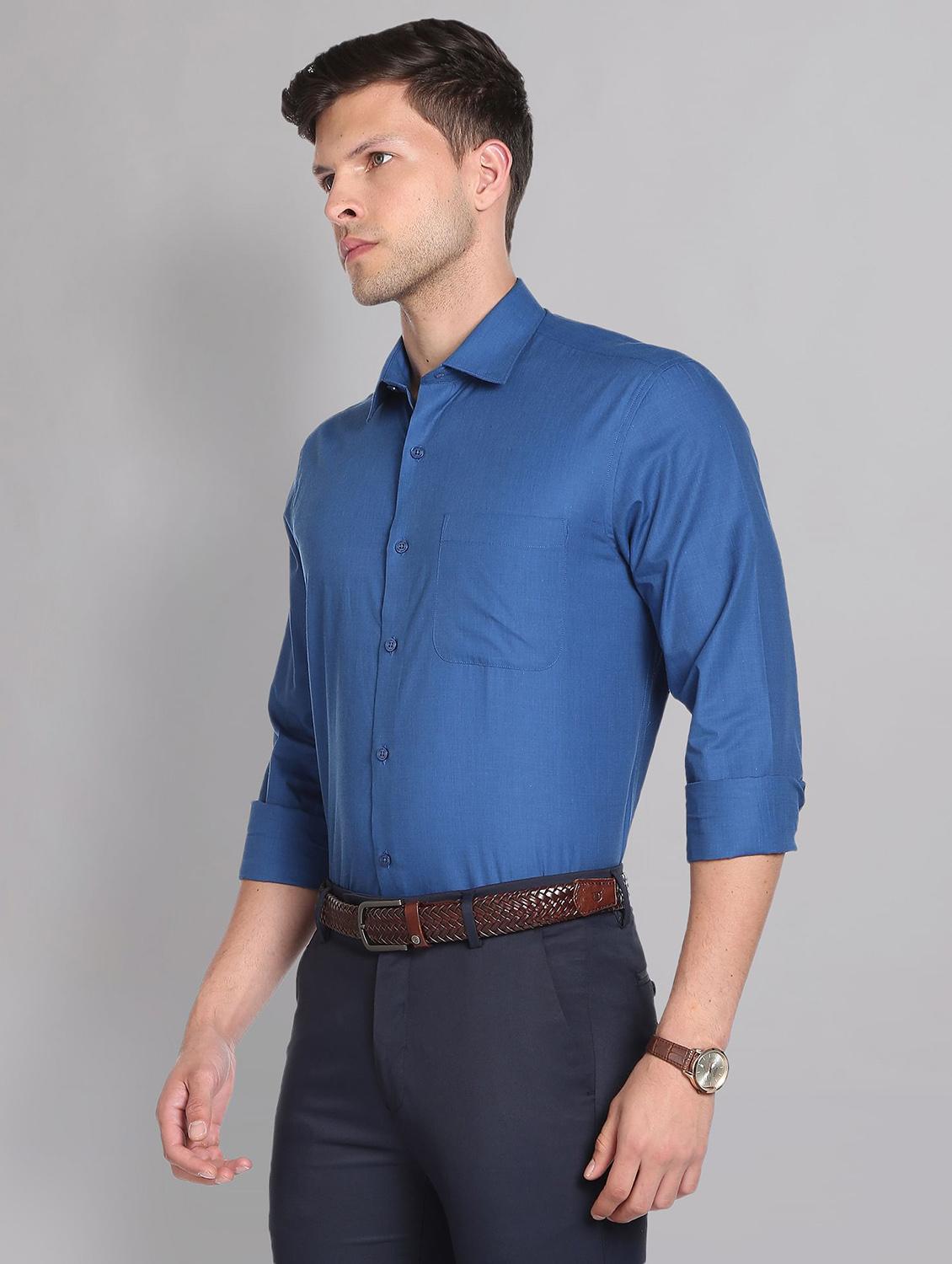 mens solids formal shirt - 19504110 - Standard Image - 2