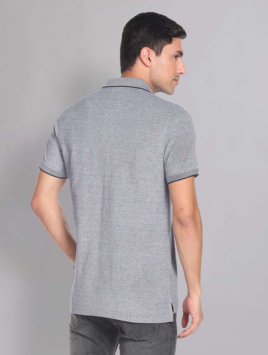 men solid cotton polo t-shirt - 19504142 - Standard Image - 2