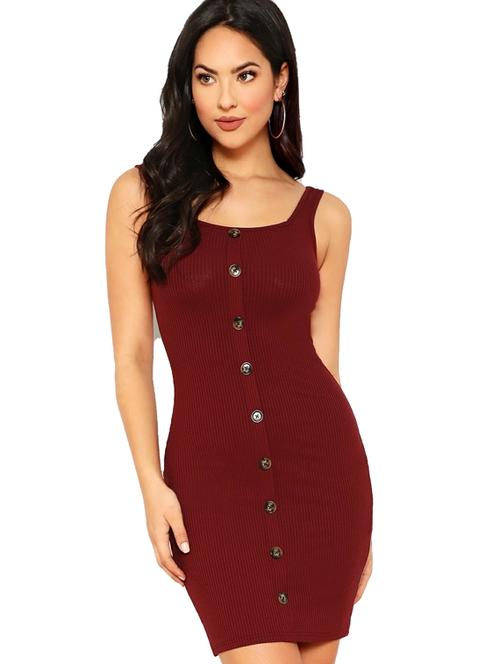 women's bodycon self design dress - 19504149 - Standard Image - 0
