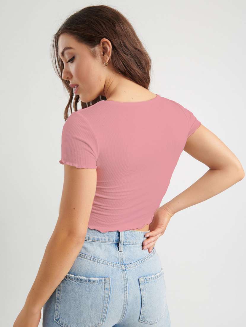 women's crop scoop neck top - 19504250 - Standard Image - 2