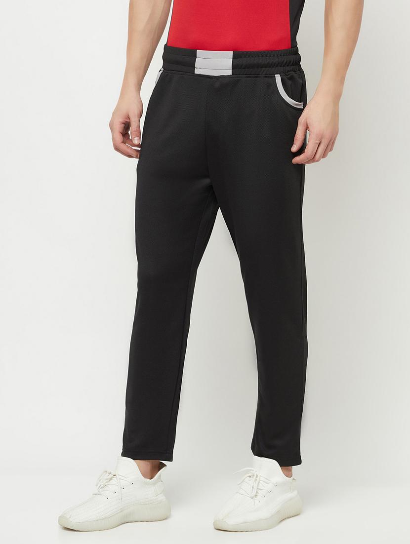 mid rise solid full length track pant - 19514957 - Standard Image - 2