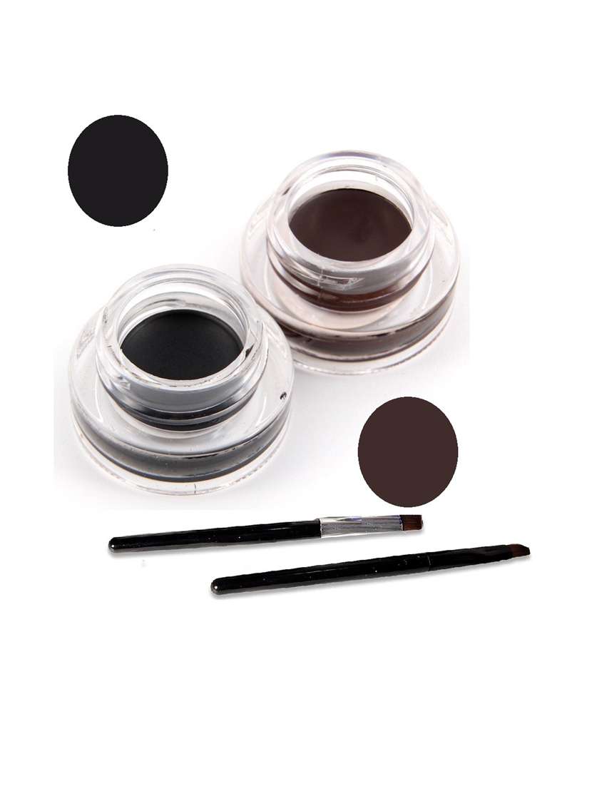 favon music flower pack of black and brown gel eyeliners