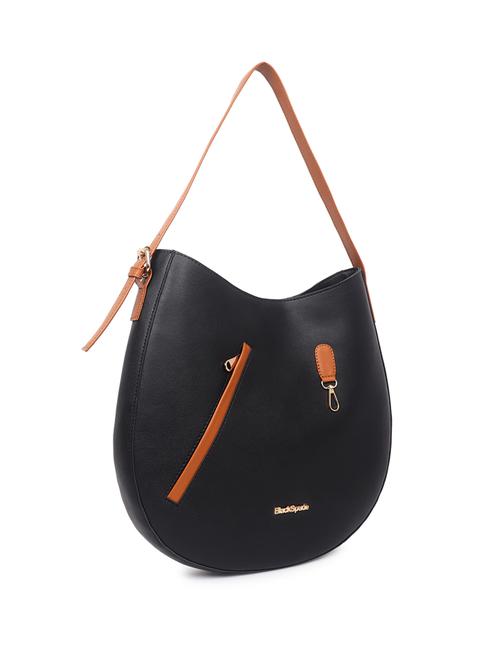 black leatherette (pu) handbag - 19517976 -  Standard Image - 0