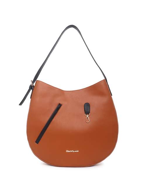 tan leatherette (pu) handbag - 19517982 -  Standard Image - 0