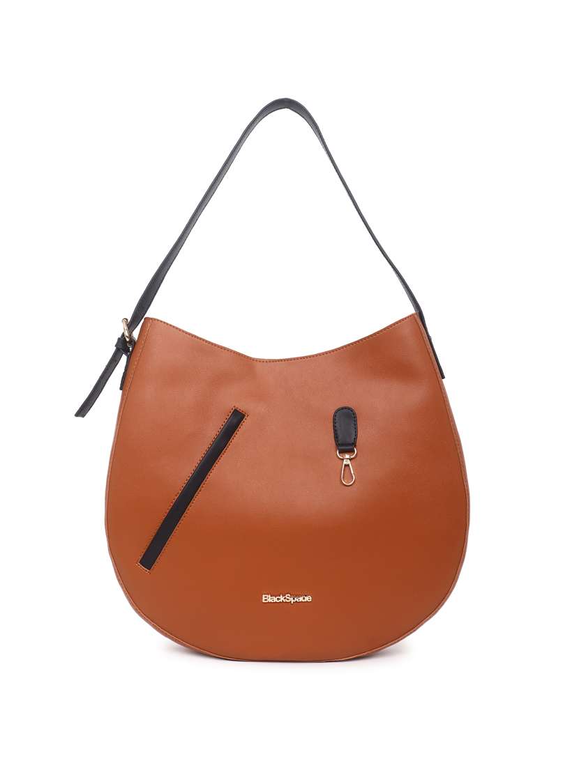 tan leatherette (pu) handbag - 19517982 -  Zoom Image - 0