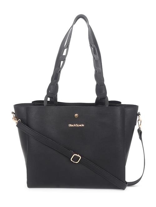 black leatherette (pu) handbag - 19517984 -  Standard Image - 0