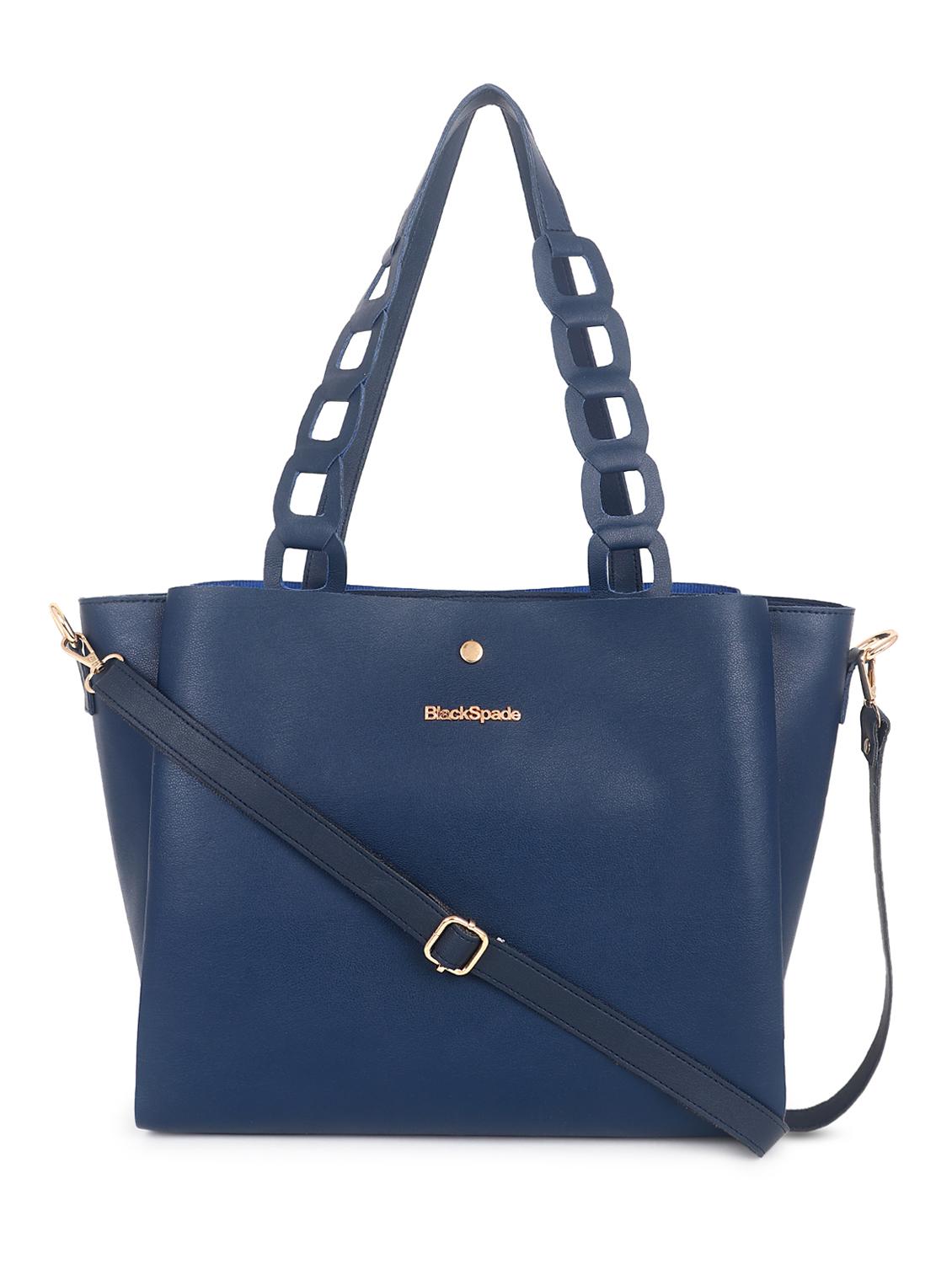 blue leatherette (pu) handbag - 19517985 -  Zoom Image - 0