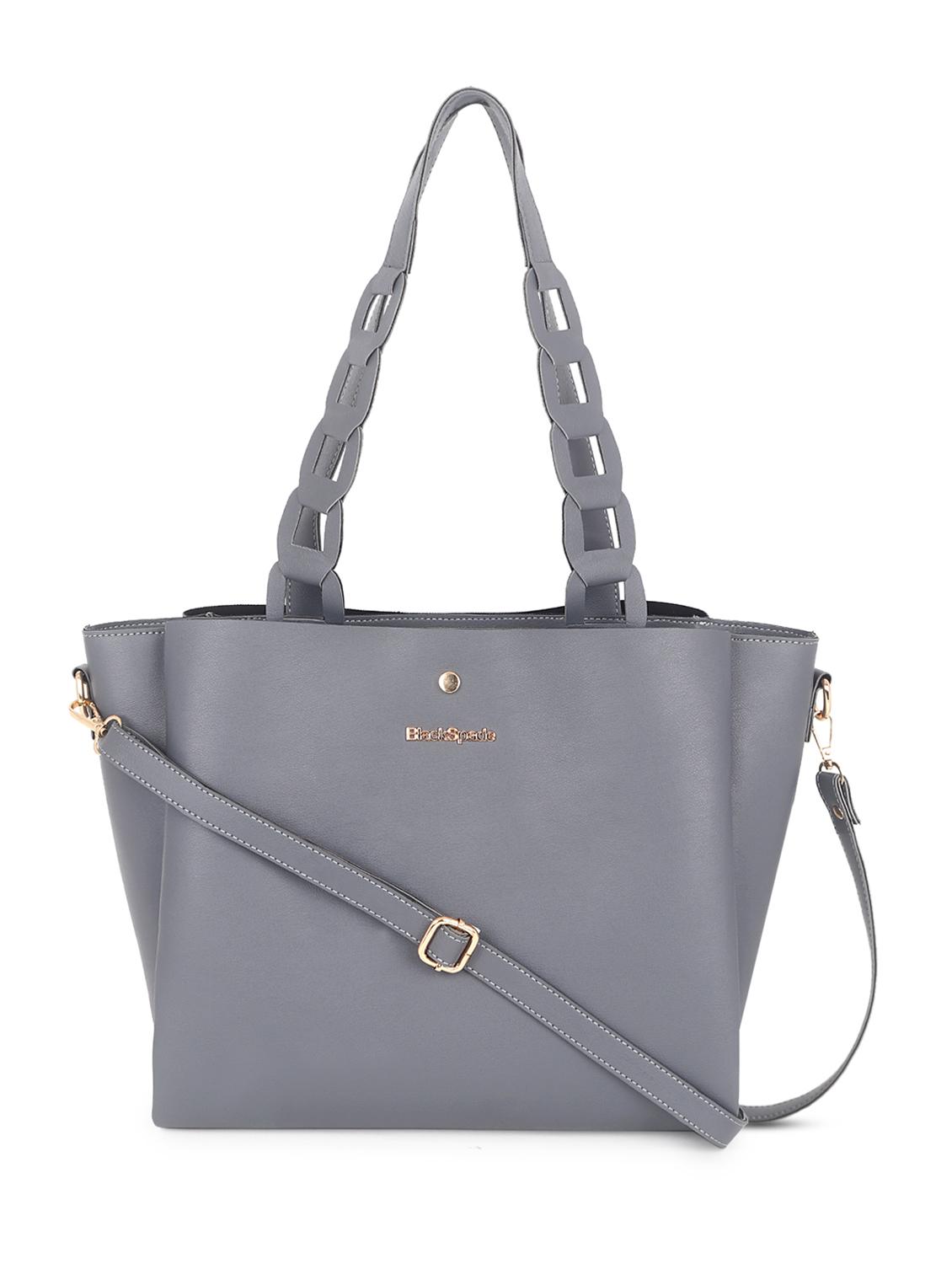 grey leatherette (pu) handbag - 19517987 - Zoom Image - 0