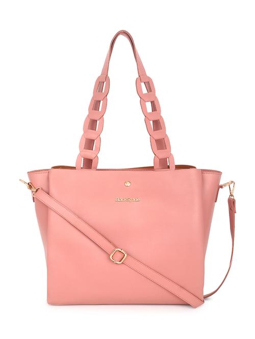 pink leatherette (pu) handbag - 19517988 -  Standard Image - 0