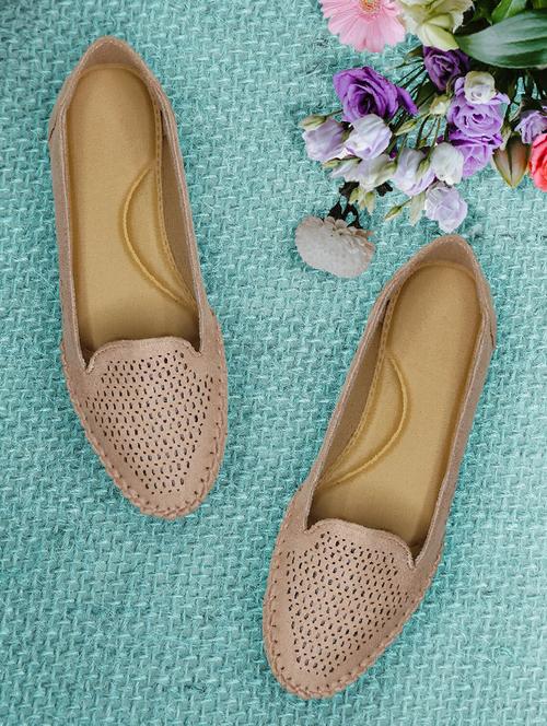 women beige slip on ballerina - 19518663 -  Standard Image - 0