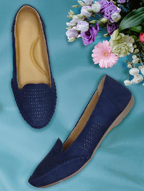 blue suede ballerina - 19518664 -  Standard Image - 0