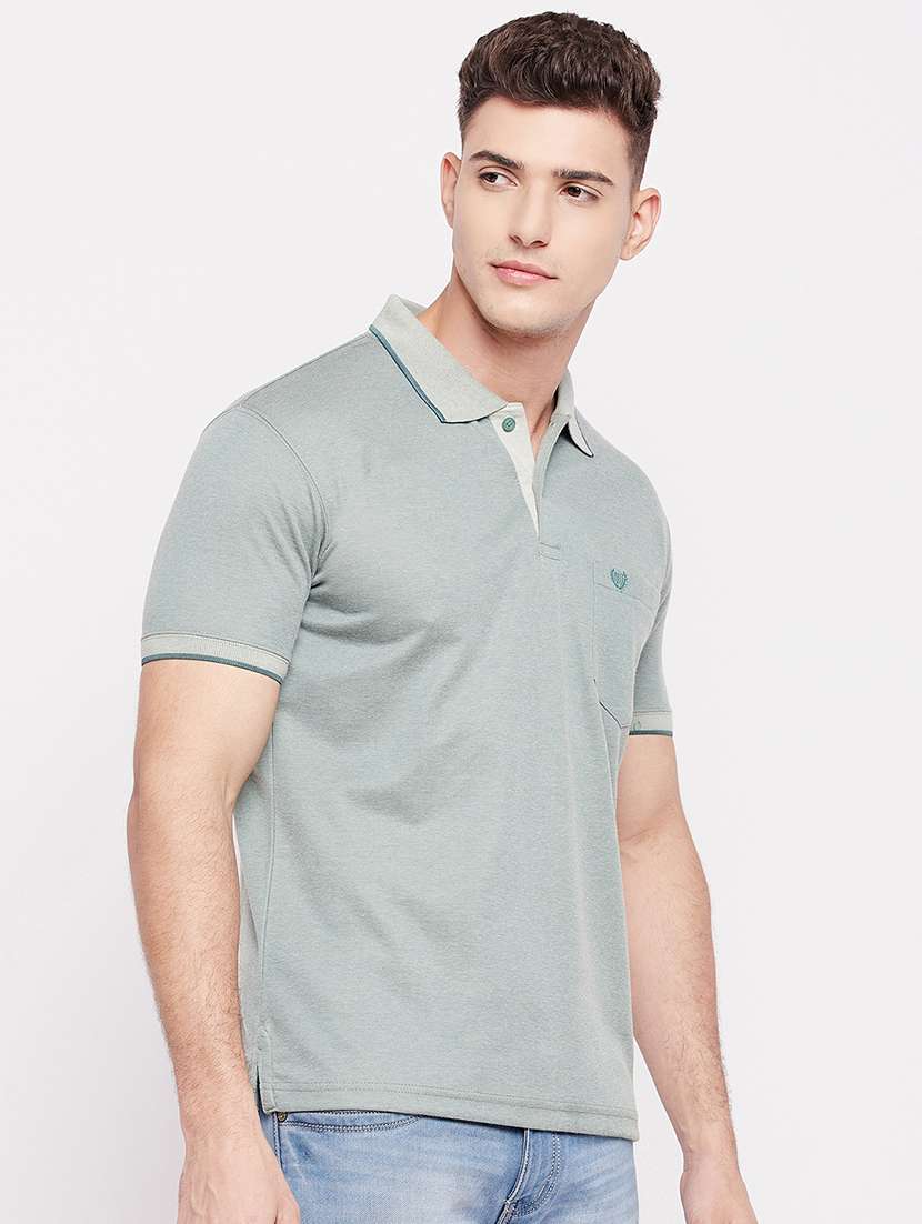 men short sleeves plain polo t-shirt - 19519438 - Standard Image - 2