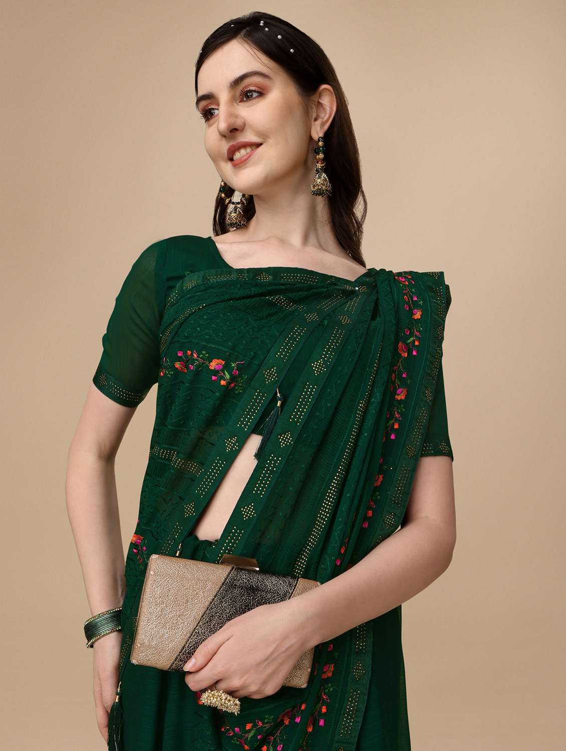 women's embroidered saree - 19520155 - Standard Image - 2