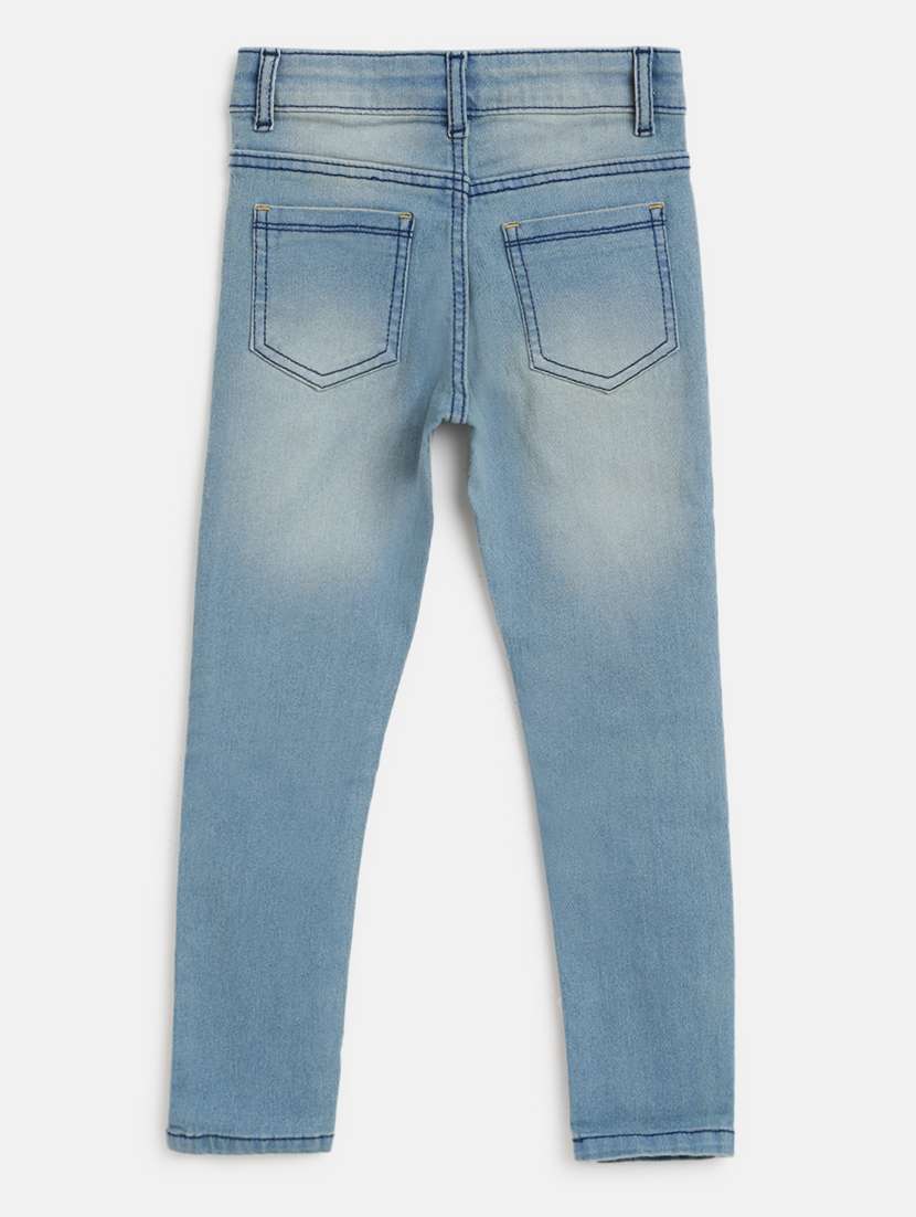 boy's plain skinny fit jeans - 19520407 - Standard Image - 2