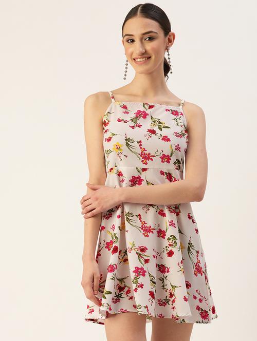 women's fit & flare floral dress - 19520511 - Standard Image - 0