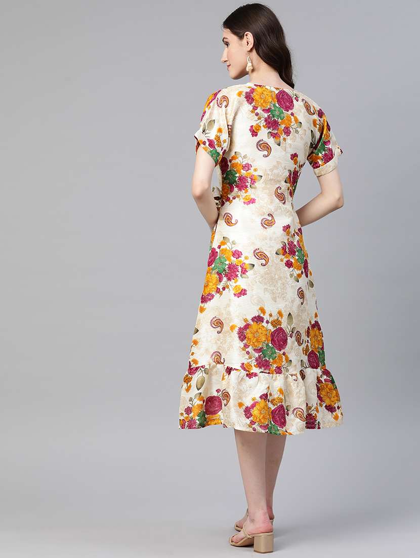 women's fit & flare floral dress - 19522610 -  Standard Image - 2