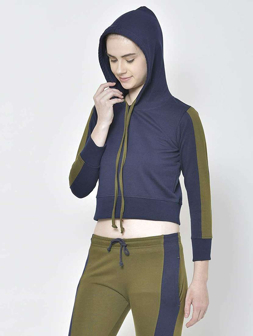 cotton color block hoodies sweatshirt - 19523858 -  Standard Image - 2