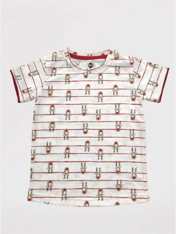 round neck striped tee