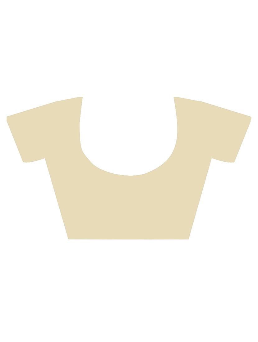 women's self design cream colored saree with blouse - 19532185 - Standard Image - 2