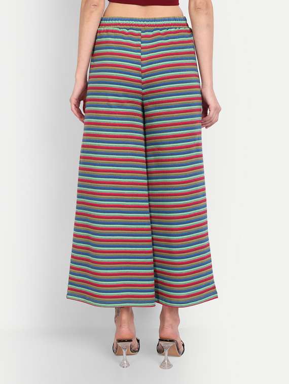 casual stripes straight palazzo - 19537821 - Standard Image - 2